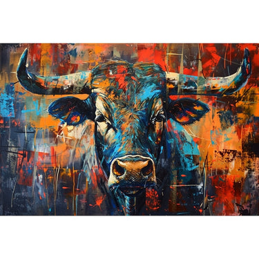Bull Abstract Canvas